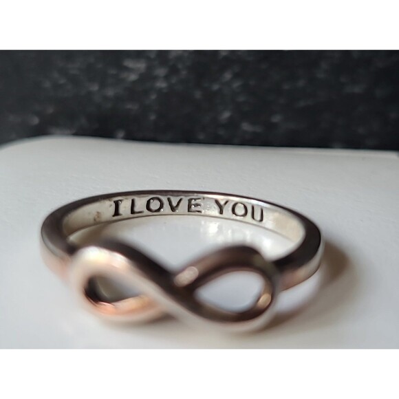 925 Sterling Silver Infinity Symbol Ring Vintage, SIZE US 7 - Picture 4 of 10